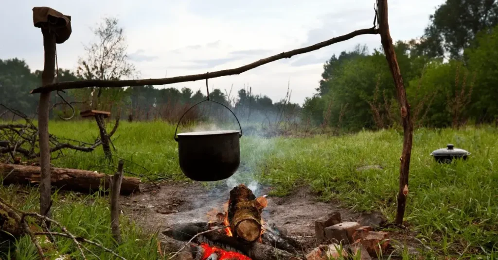 Prepare Delicious Campfire meal while camping